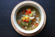 Овощной суп с мясом в мультиварке